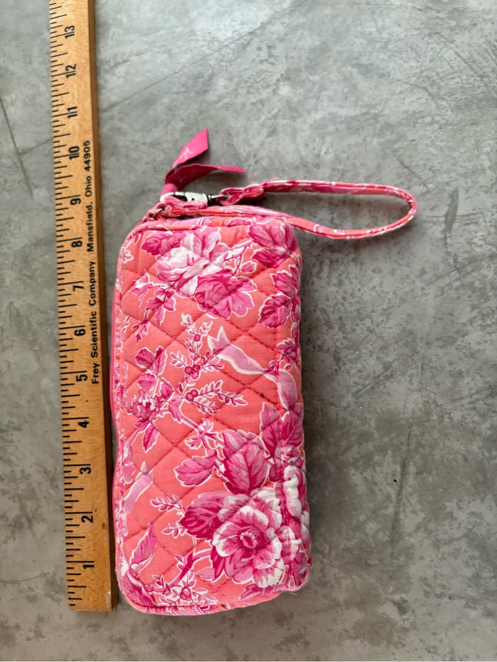 Vera Bradley Zip Top Wristlet is in the retired "Hope Toile" pattern - Picture 5 of 7